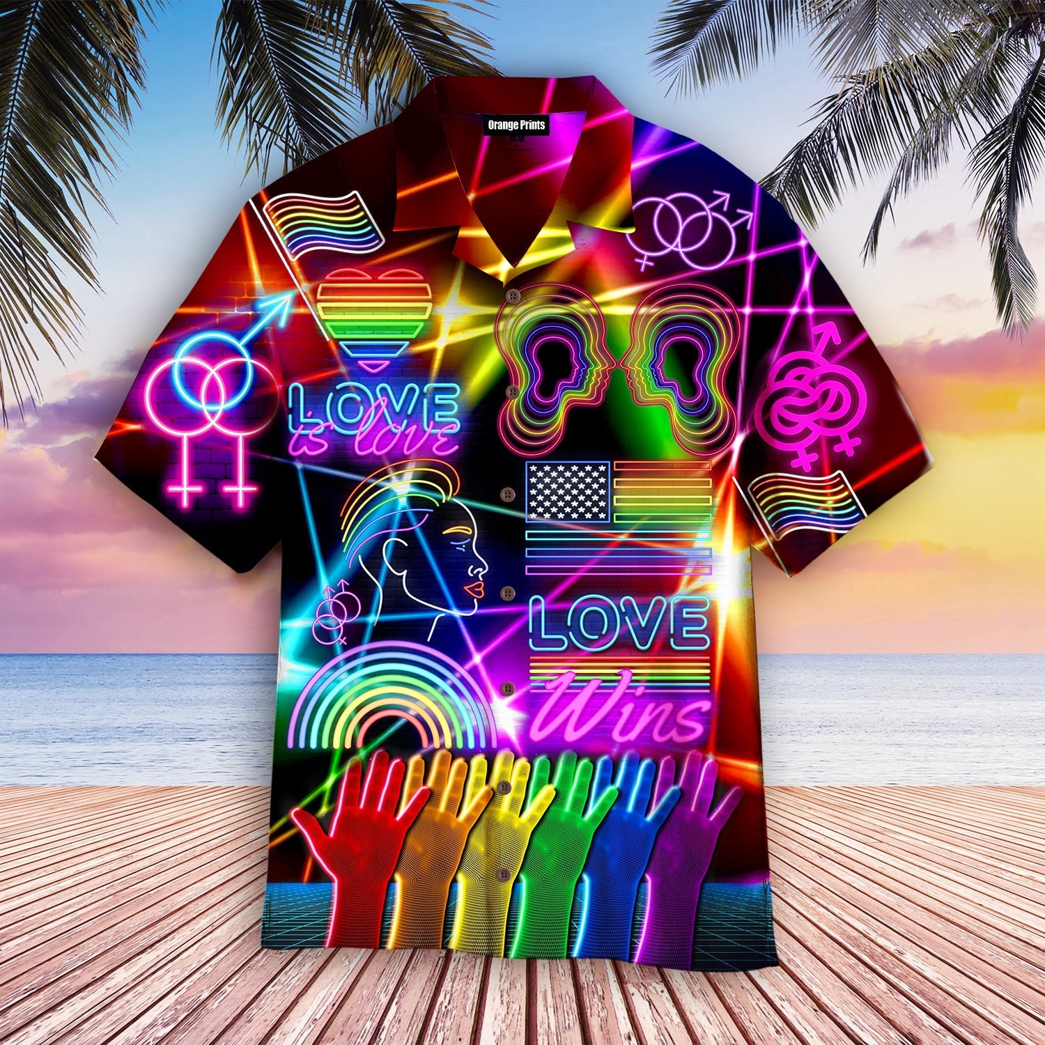 Lgbt Bisexual Love Is Love Pride Month Hawaiian Shirt