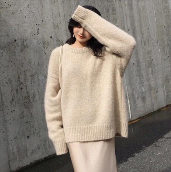 Thick Oversize Sweater Women Jumper 2022 Autumn Winter Cashmere Wool Warm Clothes Pull Femme Hiver Knitted Pullover alx