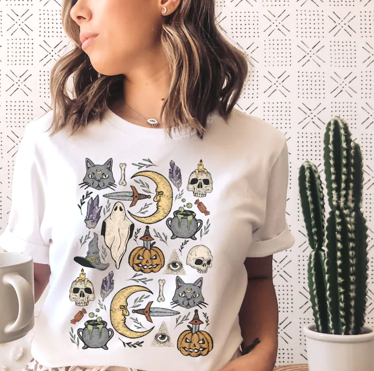 Vintage Halloween Shirt, Halloween Vintage Tee, Halloween Gift Shirt, Halloween Pumpkin Shirt, Bad Witch Shirt