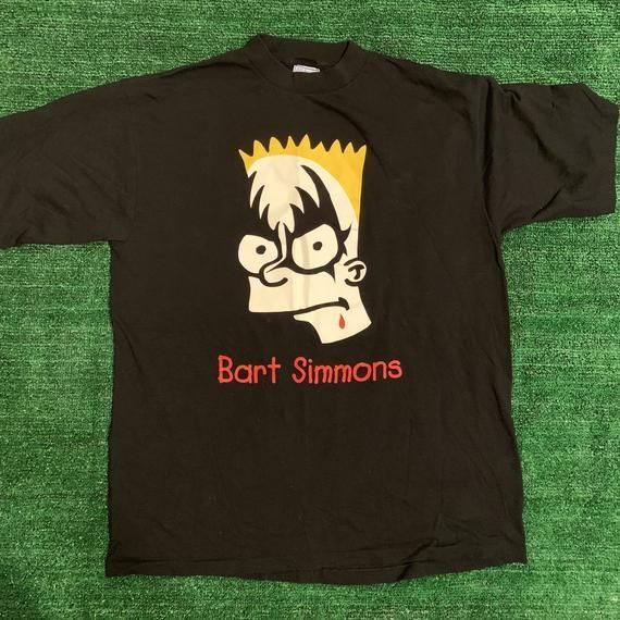 Vintage Kiss Themed Bart Simpson Shirt