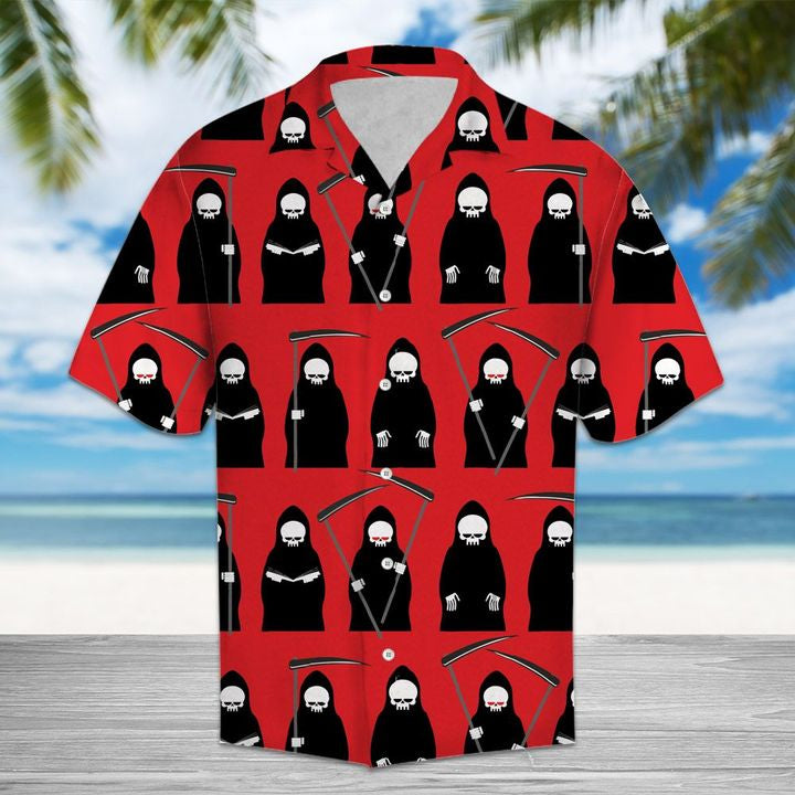 Amazing Grim Reaper Hawaiian Shirt Summer Button Up For Men, Women, Couple