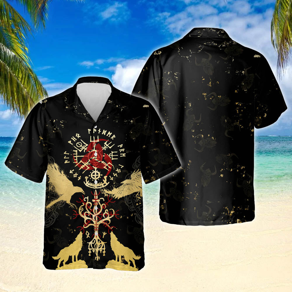 Viking Vegvisir Yggdrasil Hawaii Shirt Ha32866