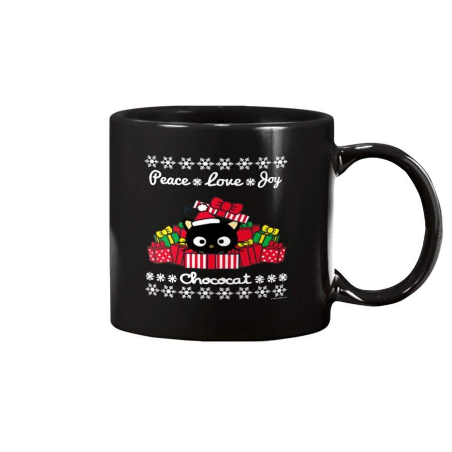 Chococat Ugly Sweater Christmas Black Mugs