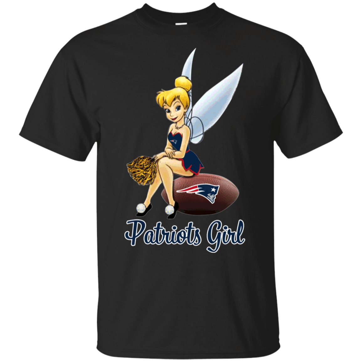 Tinker Bell Cheerleader New England Patriots Football Fans Shirt