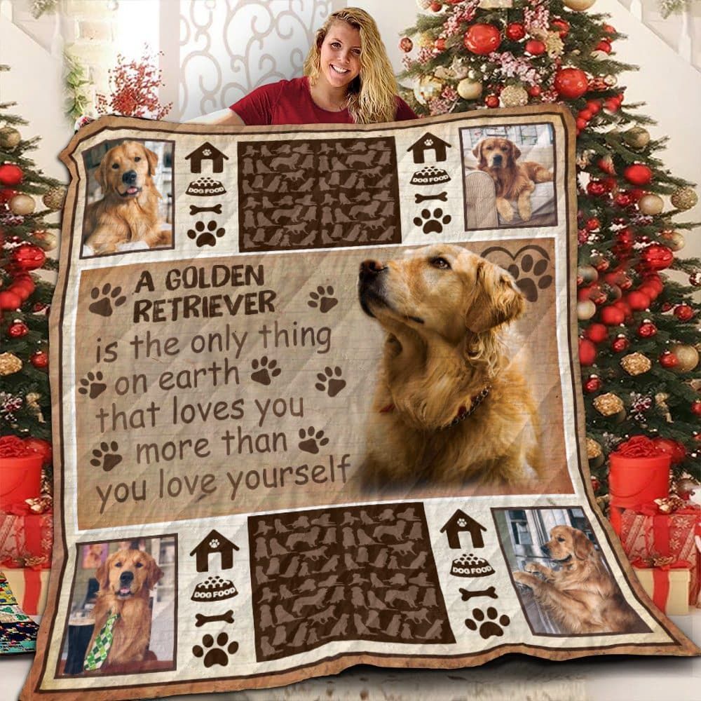 Golden Retriever You Love Yourself Quilt Blanket Christmas Christmas Gifts Merry Christmas Holiday Gifts Gift Dhc03011698Dd