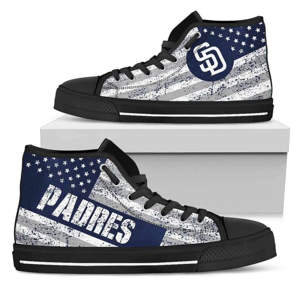 America Flag San Diego Padres High Top Shoes