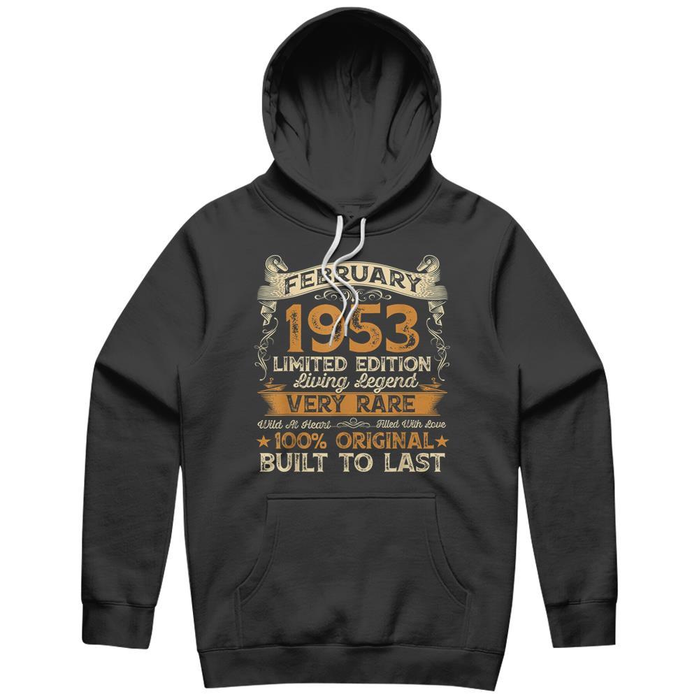 68th Birthday Gift 68 Year Old Retro Vintage February 1953 Hoodie