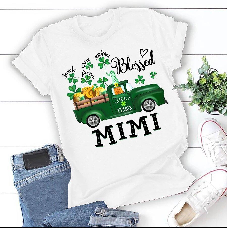 Blessed Mimi – Shamrock – Personalized Tshirt