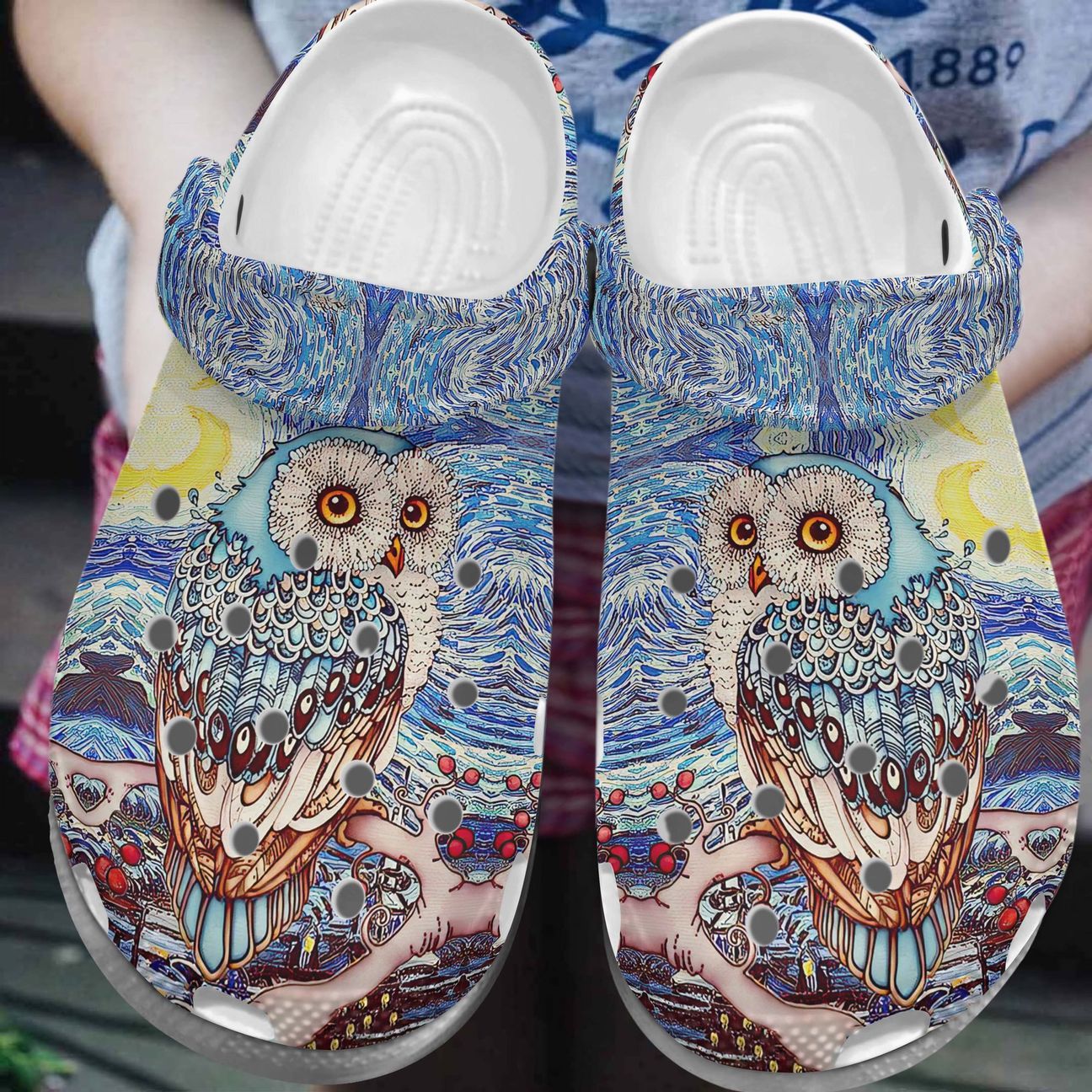 Owl Personalized Clog, Custom Name, Text, Color, Number Fashion Style For Women, Men, Kid, Print 3D Abstract Owl