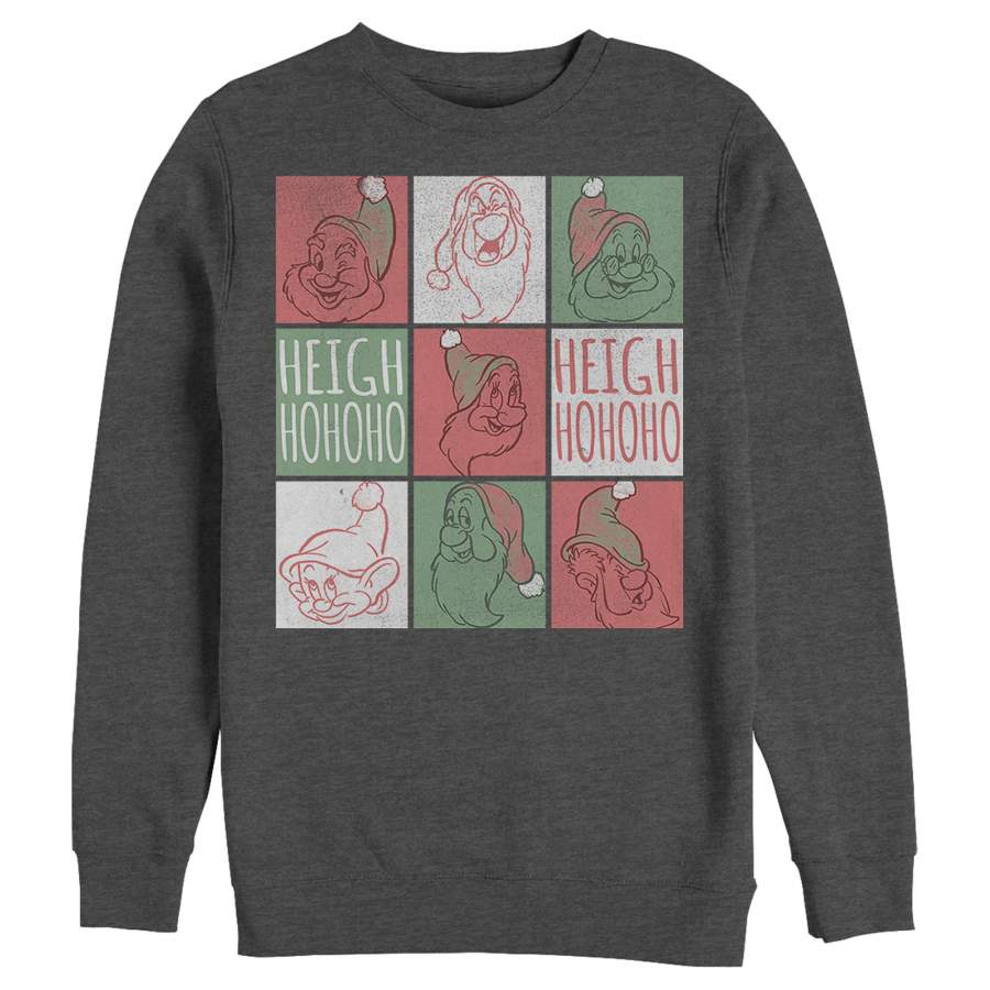 Snow White and the Seven Dwarves Men’s Christmas Heigh Ho Box  Sweatshirt