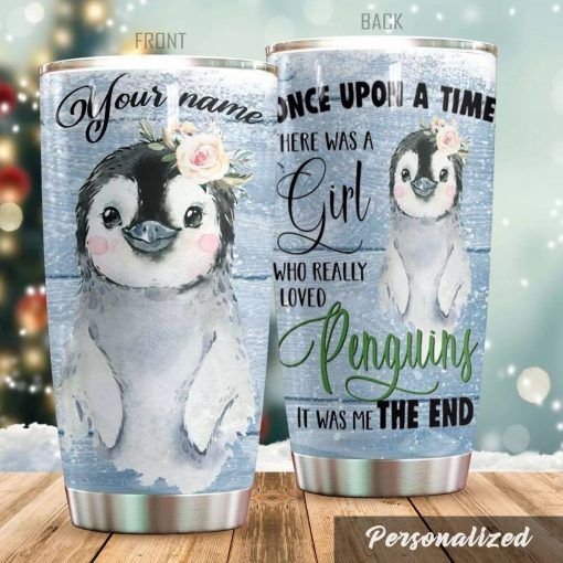 Personalized There Was A Girl Who Really Loved Penguins Gift For Lover Day Travel Tumbler All Over Print Tl97