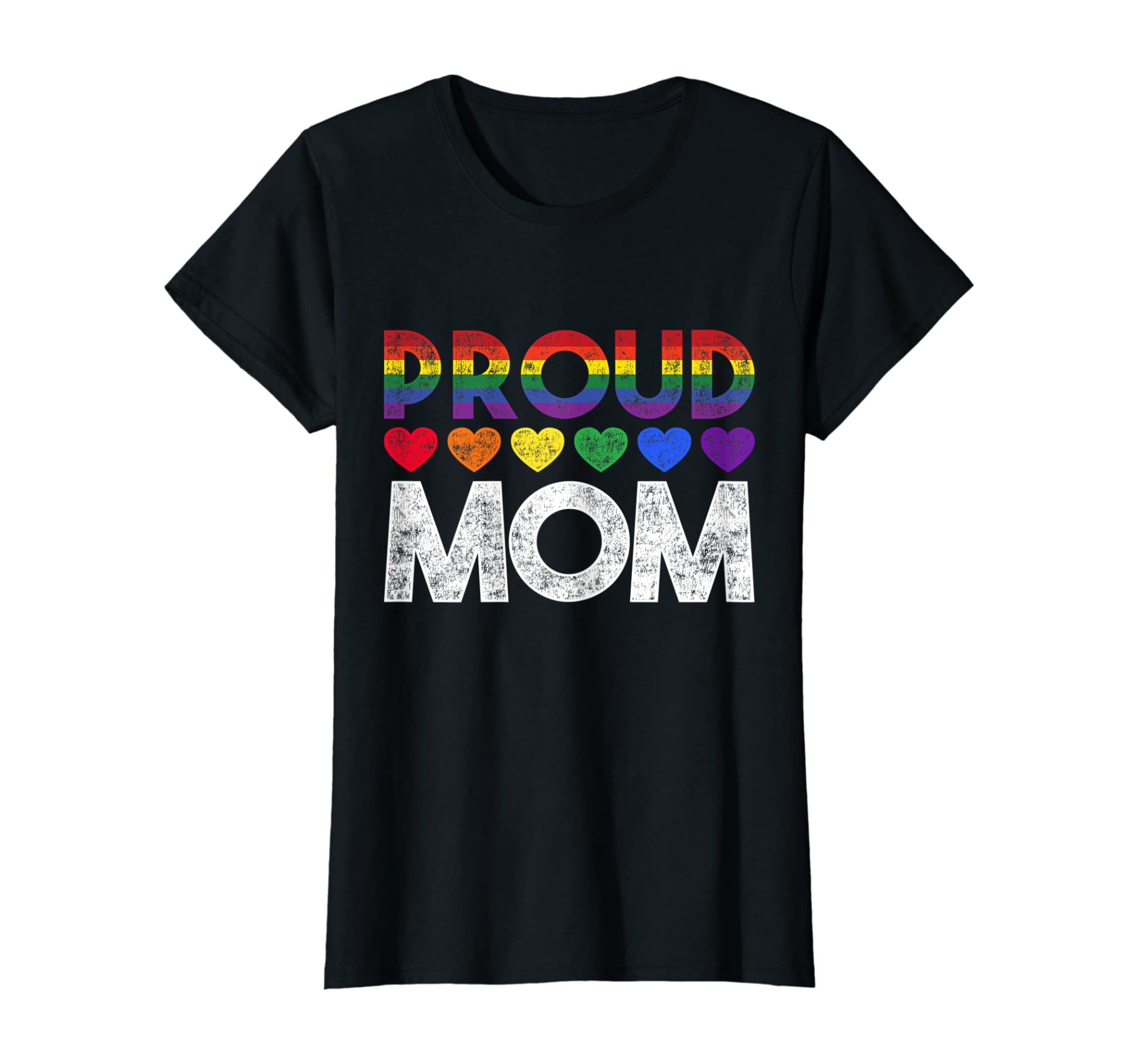 Womens Proud Mom Lgbt T-Shirt