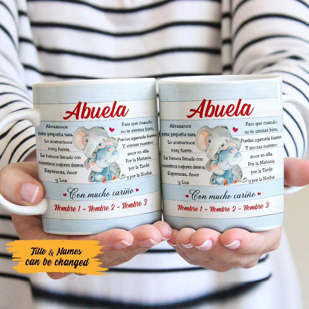 Personalized Spanish Mamá Abuela Elephant Mom Grandma Mug AP147 65O53