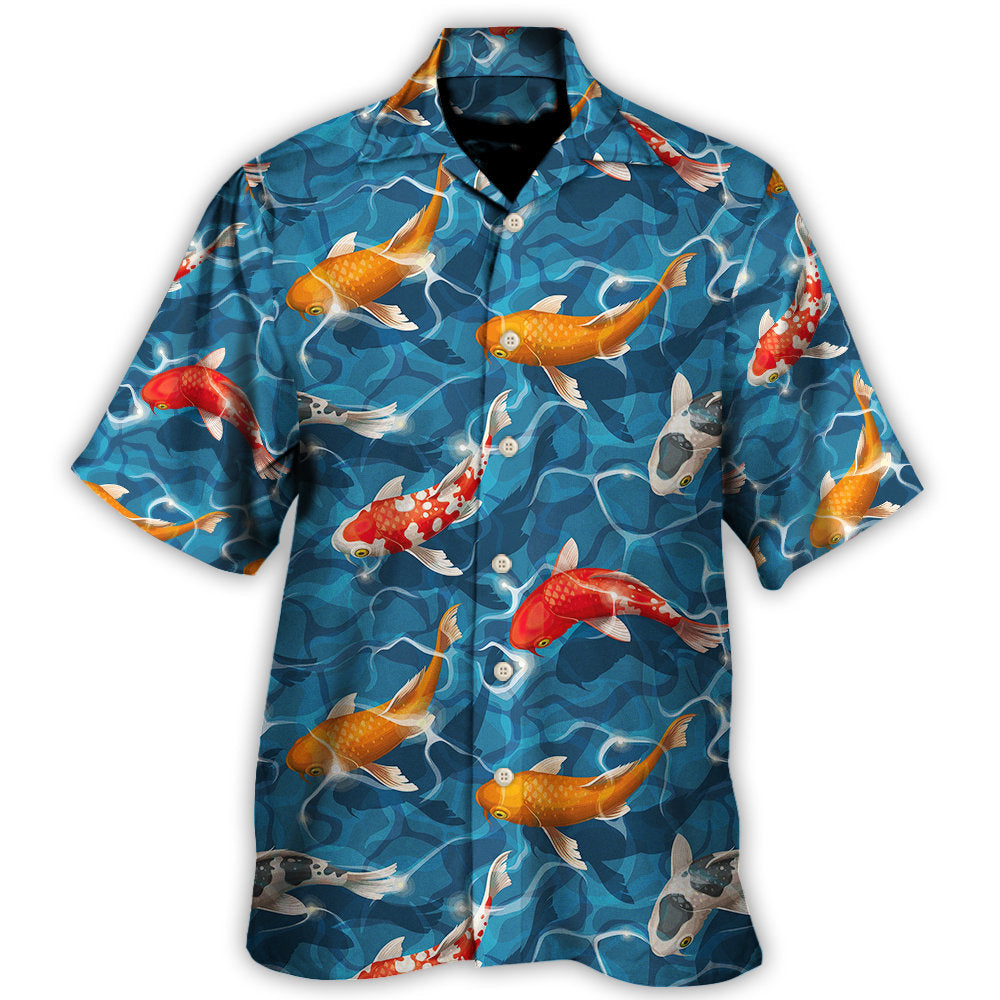 Koi Fish Swim Artificial Ponds Hawaii Shirt Ha65757