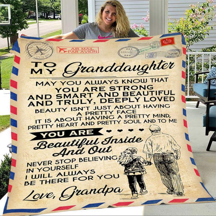 Custom Blanket Letter To My Granddaughter Personalized Name Blanket ...