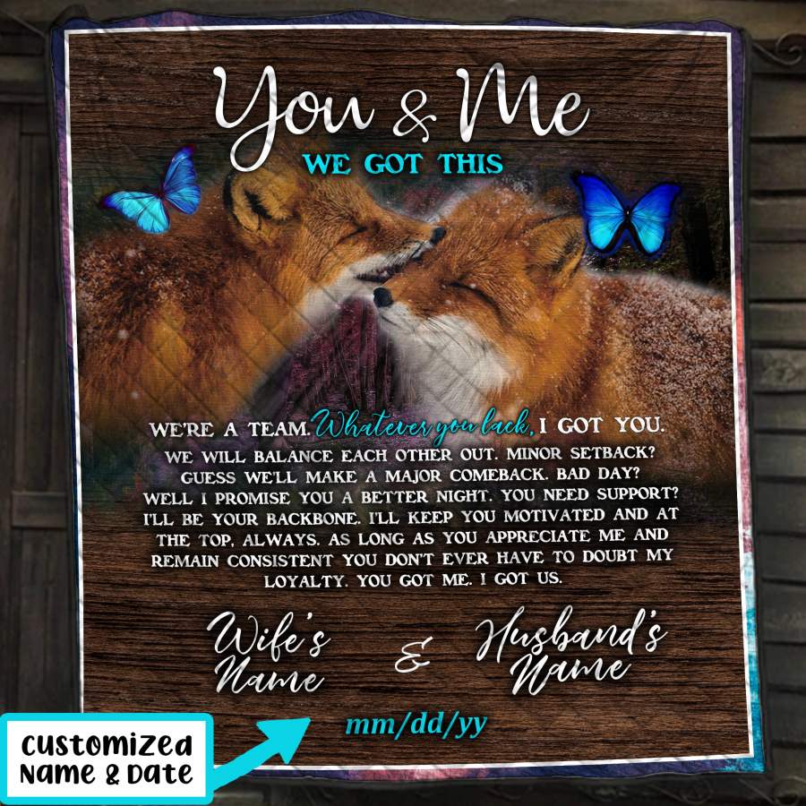 You And Me – Customized Name 3D Quilt Bed Set