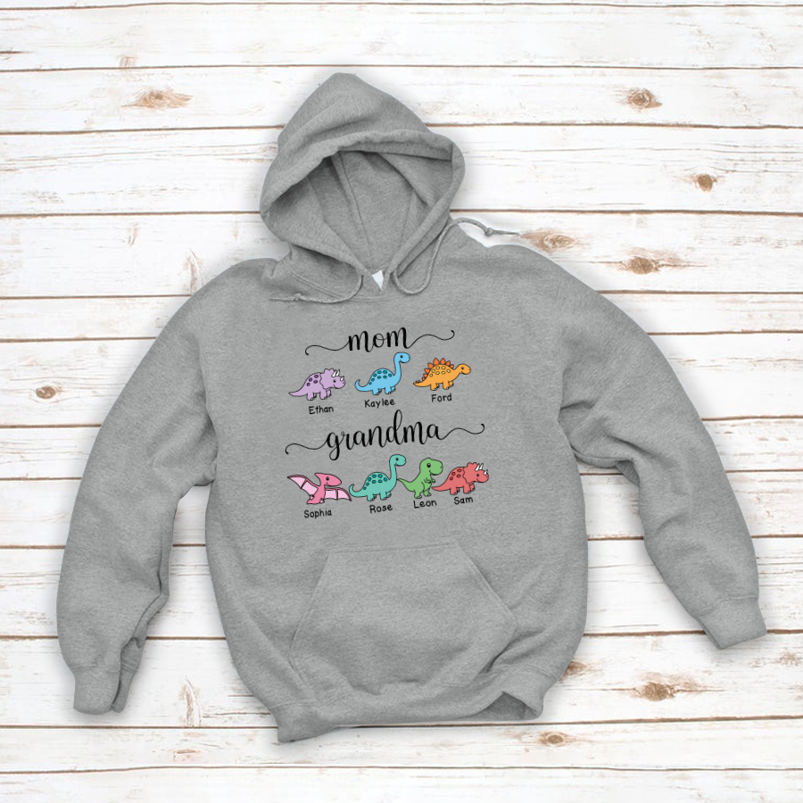 Mom Grandma Saurus Personalized Shirt Hoodie