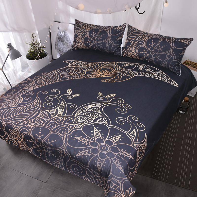 Golden Dolphin 3D Customize Bedding Set Duvet Cover Set Bedroom Set Bedlinen