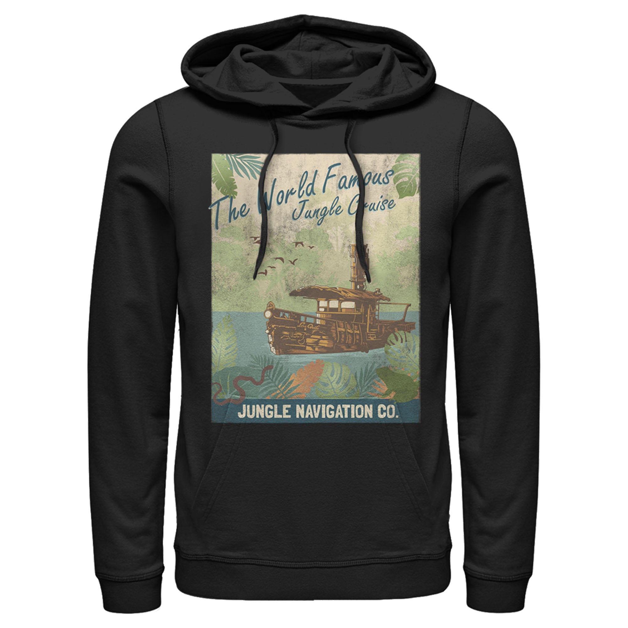 Jungle Cruise Men’S La Quila Retro Poster  Pull Over Hoodie