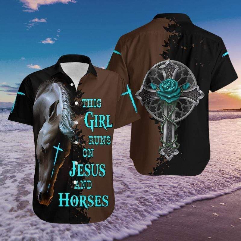 Shop Hawaii Aloha Shirts Horse Cross This Girl Ha38702