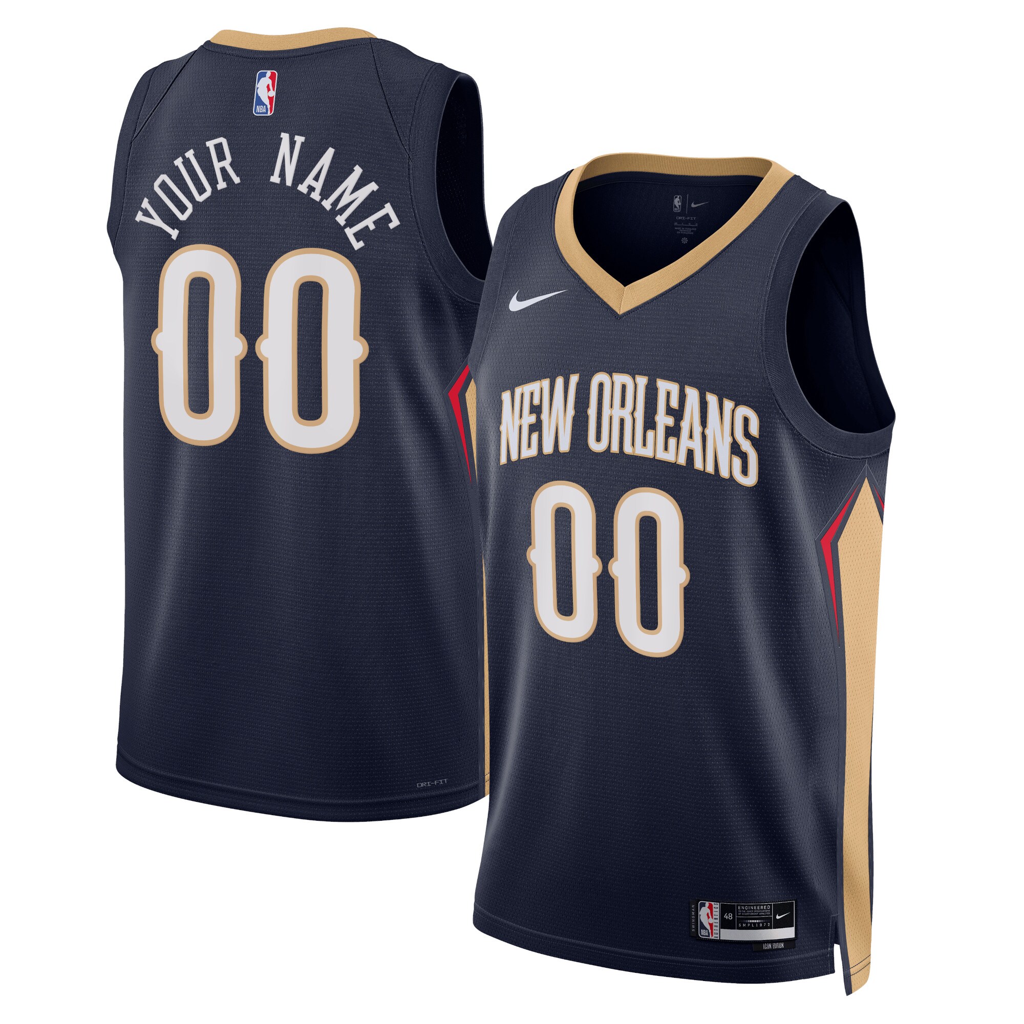 New Orleans Pelicans Icon Swingman Jersey – Custom – Unisex