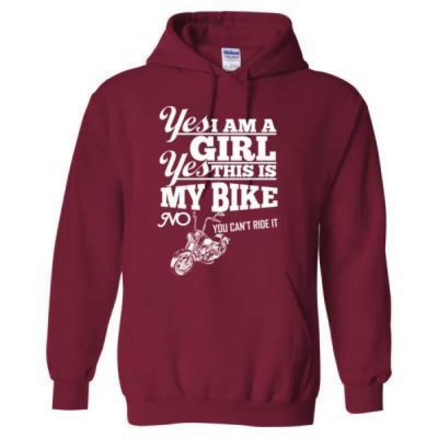 AGR Yes I Am A Girl Yes This Is My Bike No You Cant Ride It – Heavy Blend™ Hooded Sweatshirt