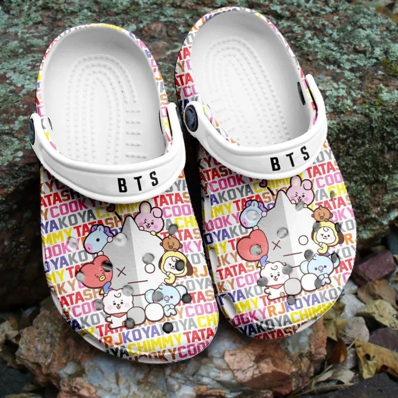 BTS Jungkook Pattern Crocband Shoes Crocs Comfortable Clogs For Men Women