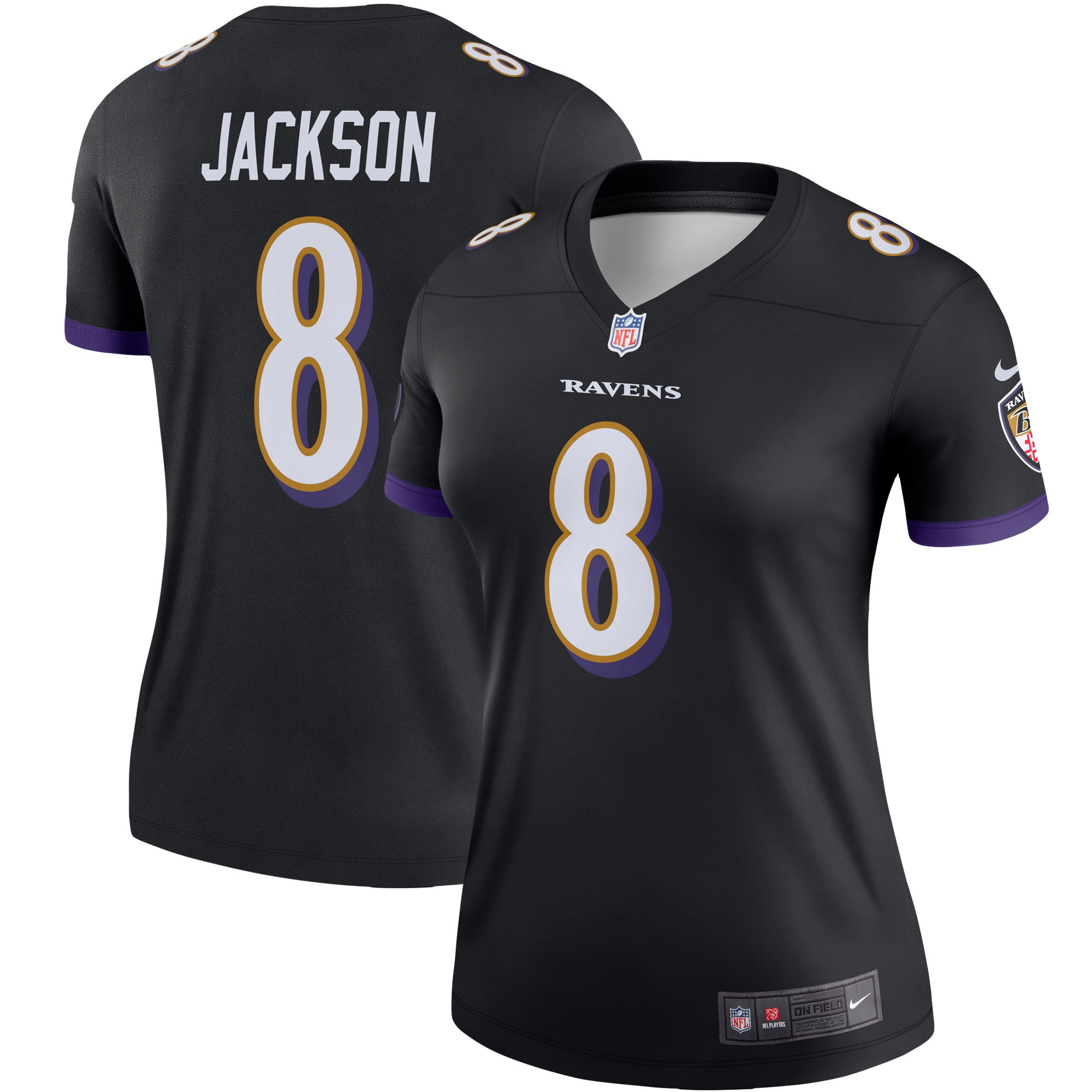 Women’s Baltimore Ravens Lamar Jackson Black Legend Team Jersey