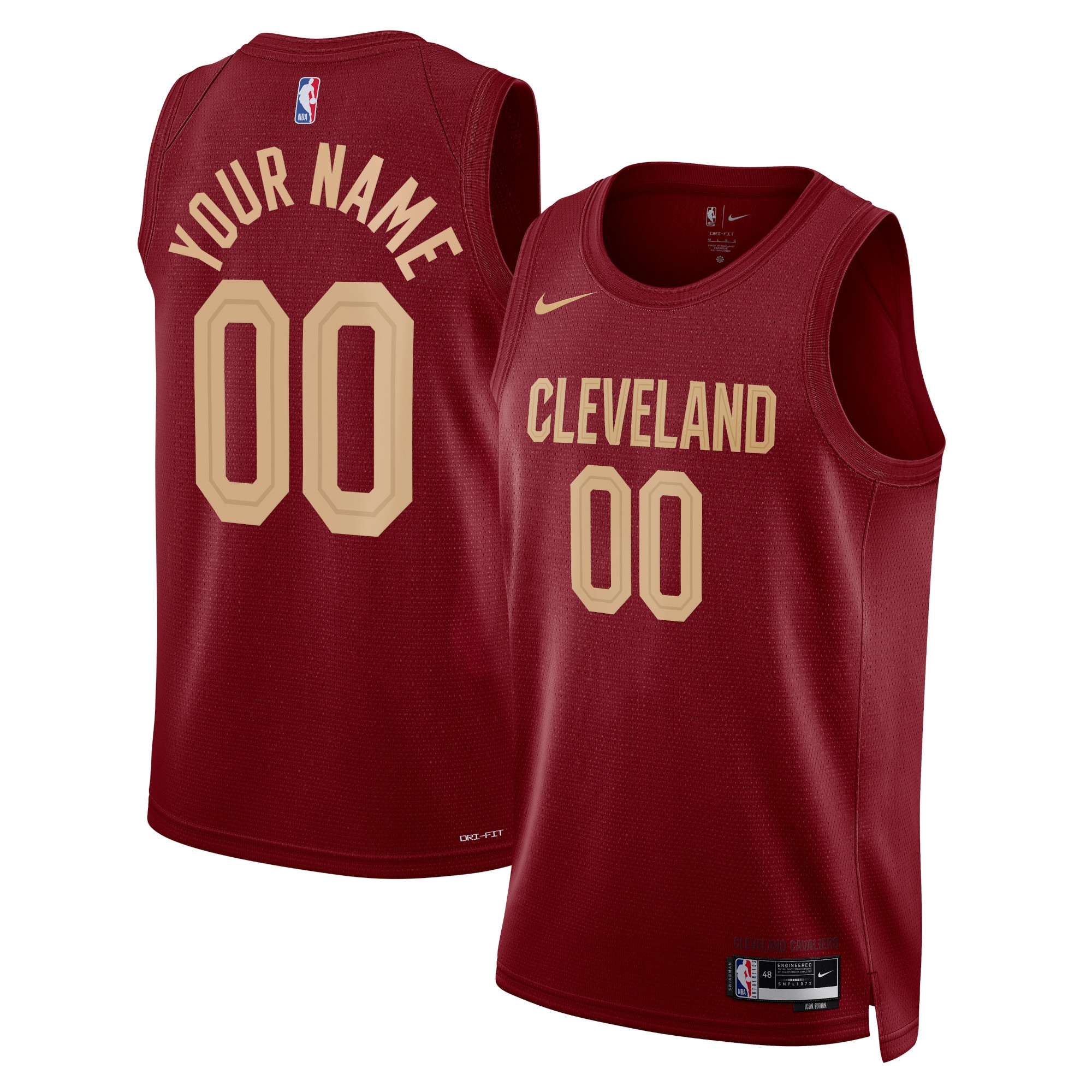 Cleveland Cavaliers Unisex Swingman Custom Jersey Burgundy – Icon Edition