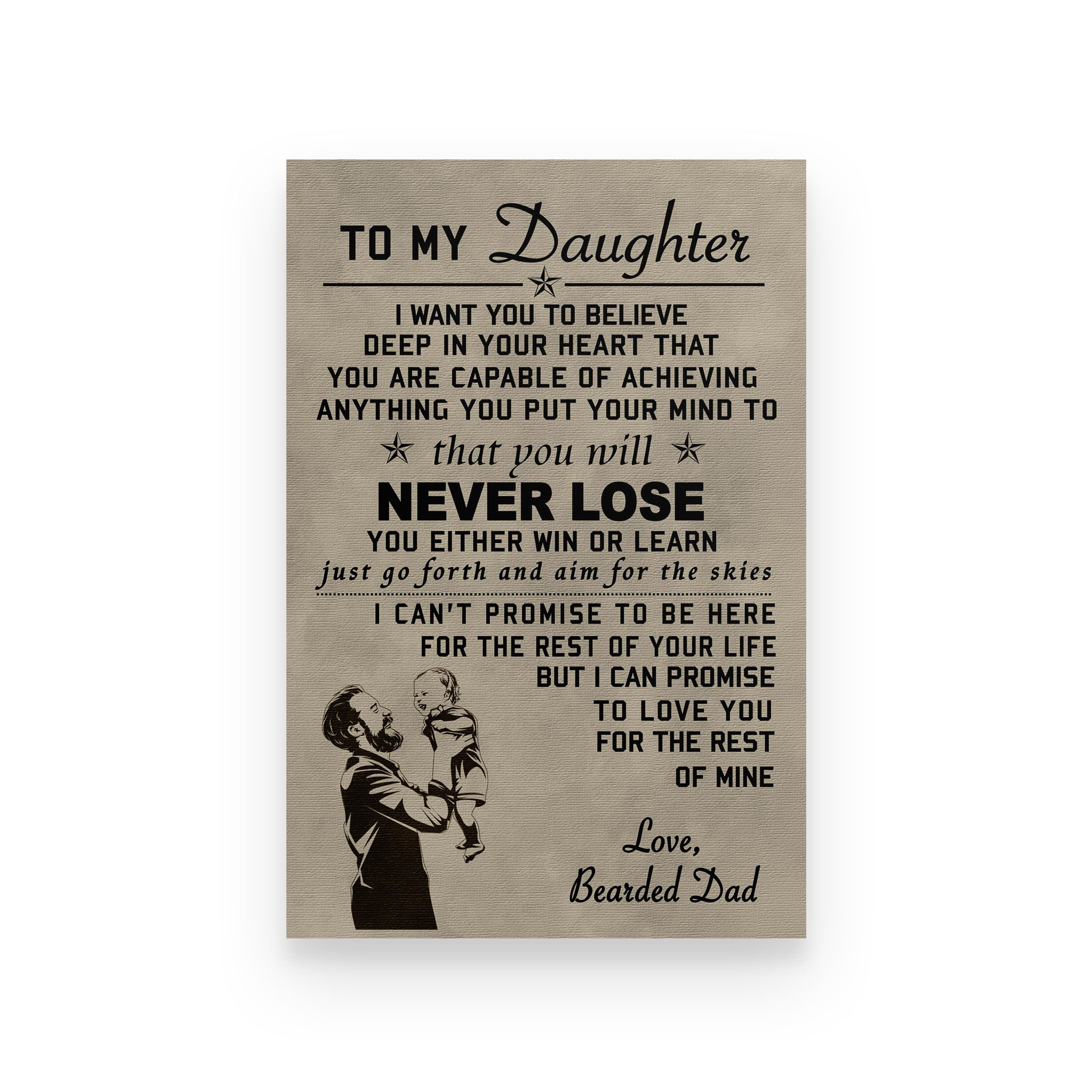 Family poster dad to daughter  I want you to believe deep in your heart vs5