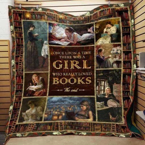 Book Girl 3D Quilt Blanket HGM6