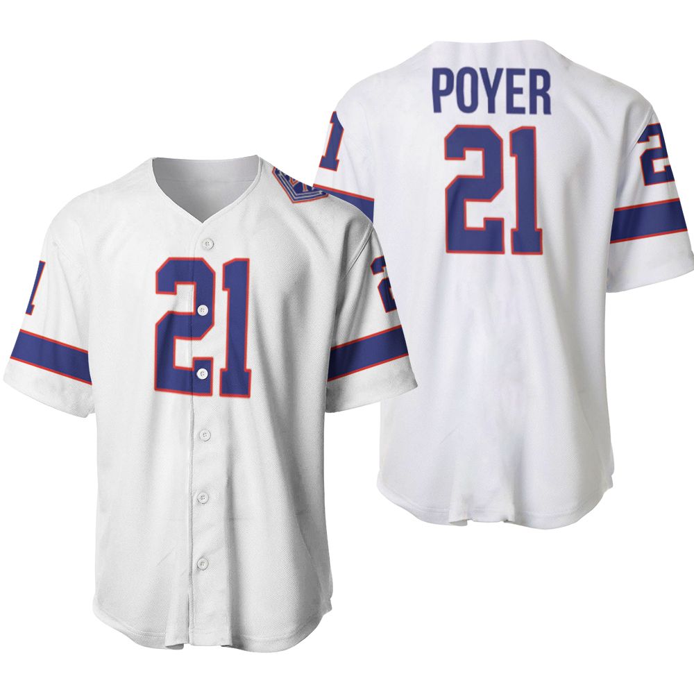 Buffalo Bills Jordan Poyer #21 Great Player NFL American Football Team White Vintage 3D Designed Allover Gift For Bills Fans Baseball Jersey