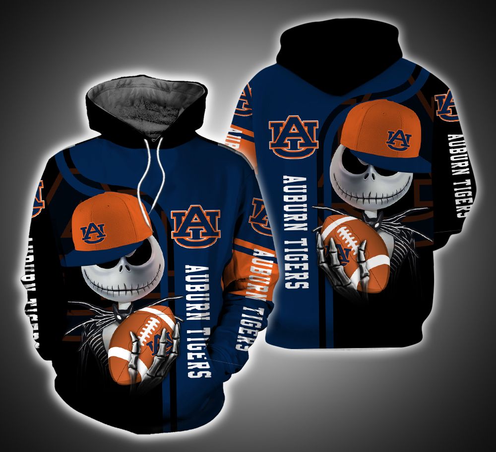 Auburn Tigers And Jack Skellington TA01 3D Printed Hoodie