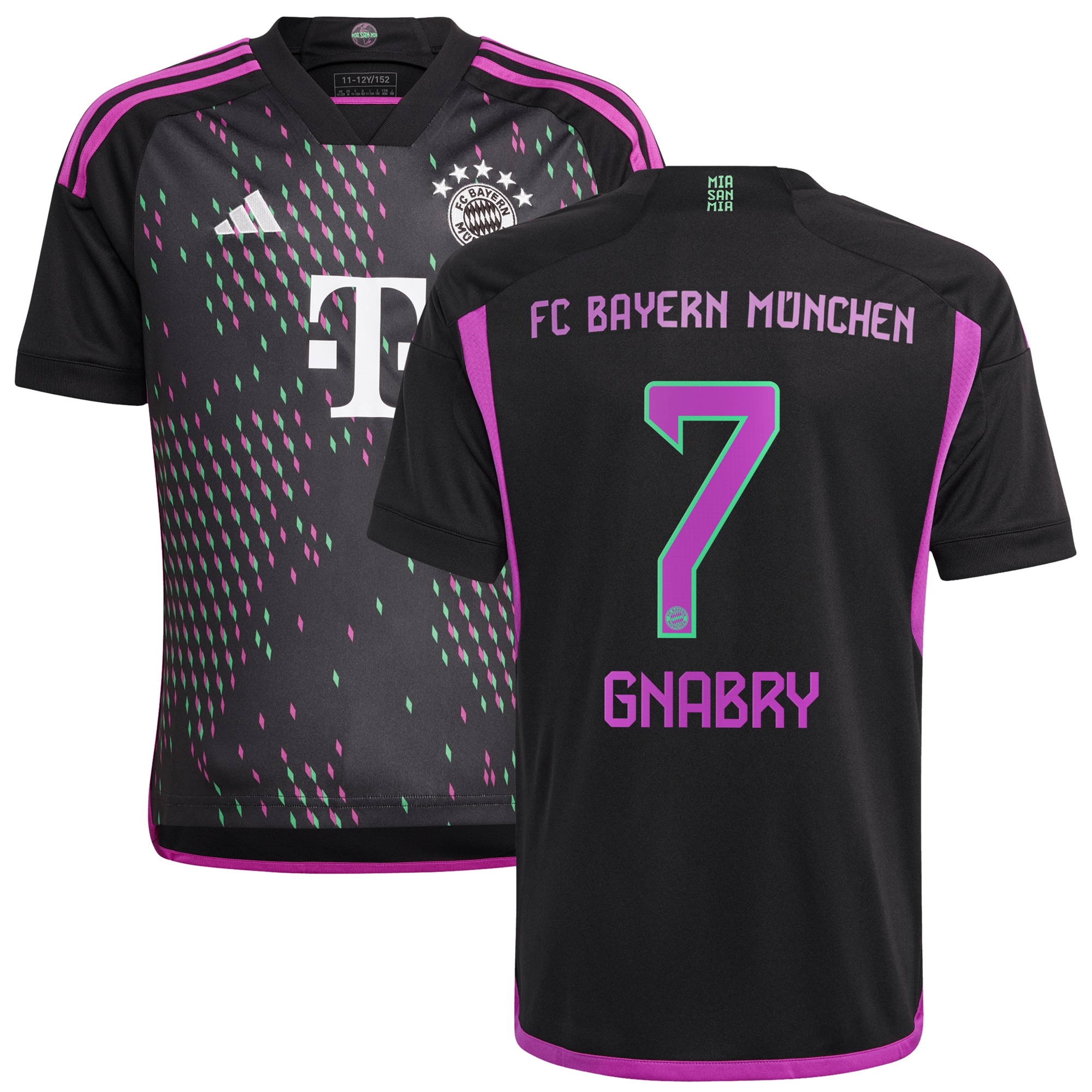 Serge Gnabry Bayern Munich Youth 2023/24 Away Replica Player Jersey – Black