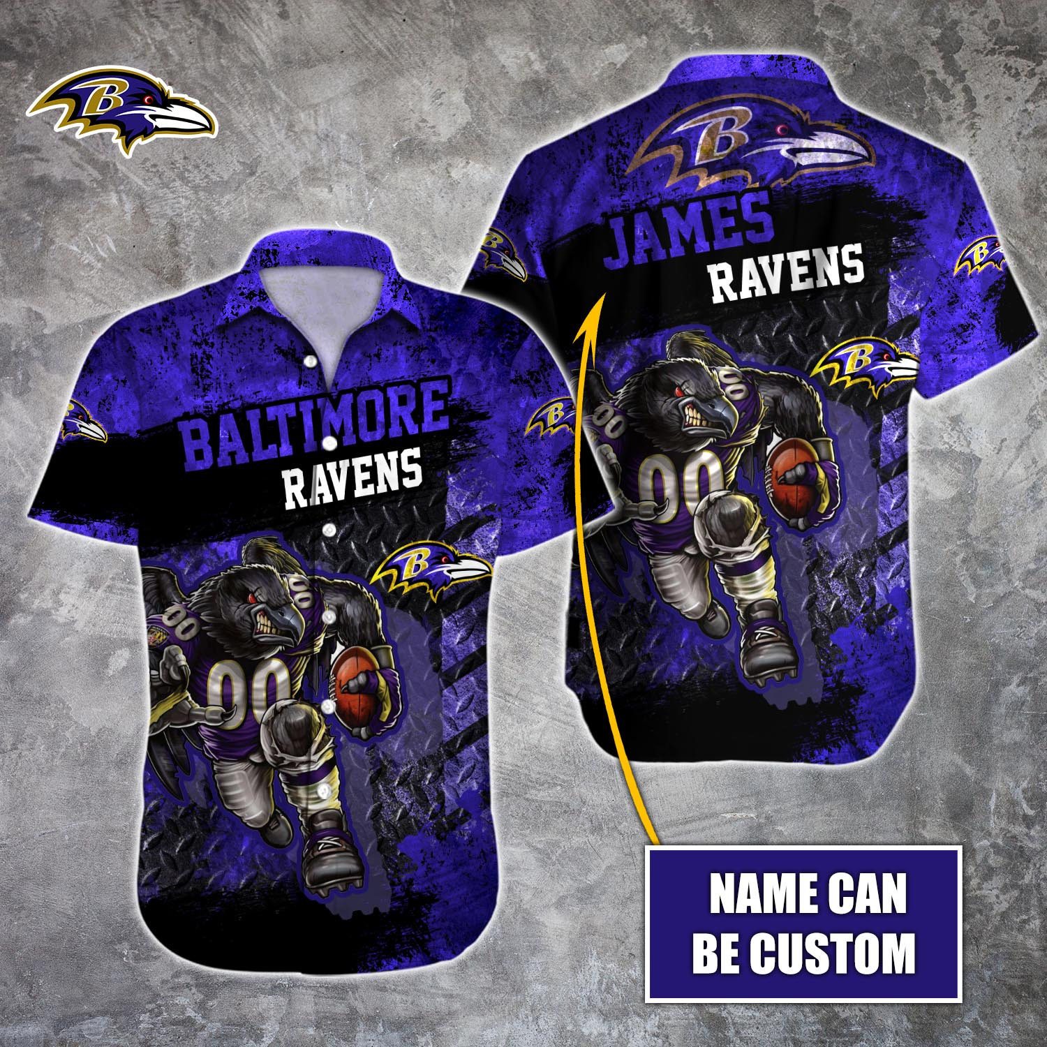 Baltimore Ravens Nfl-Hawaiian Shirt Custom T-40720