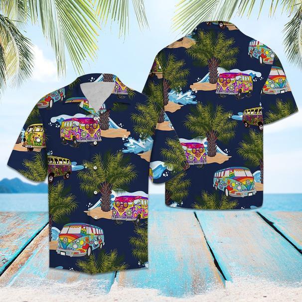 Hippie Bus Hawaii Shirt Ha22153