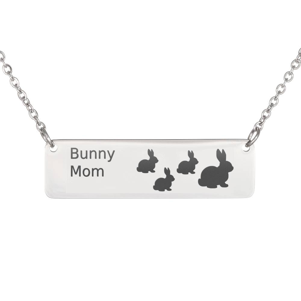 Personalized Bunny Mom + 3 Kids – Necklace