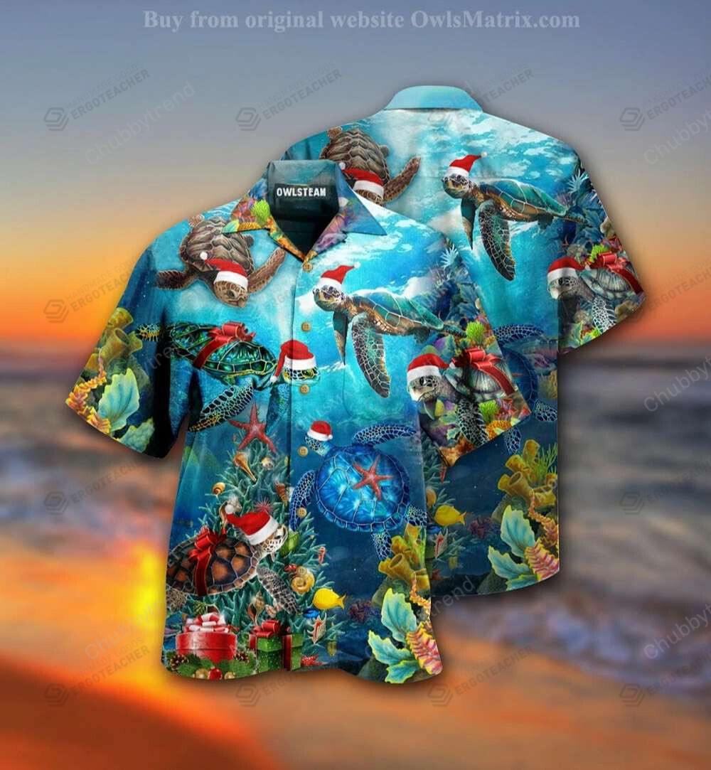 Turtle Love Christmas And Ocean Hawaii Shirt Ha41171