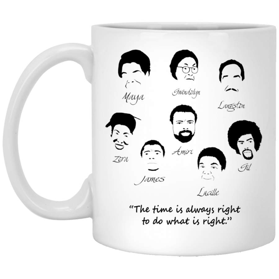 African American Famous Writers Mug 11 oz. White Mug