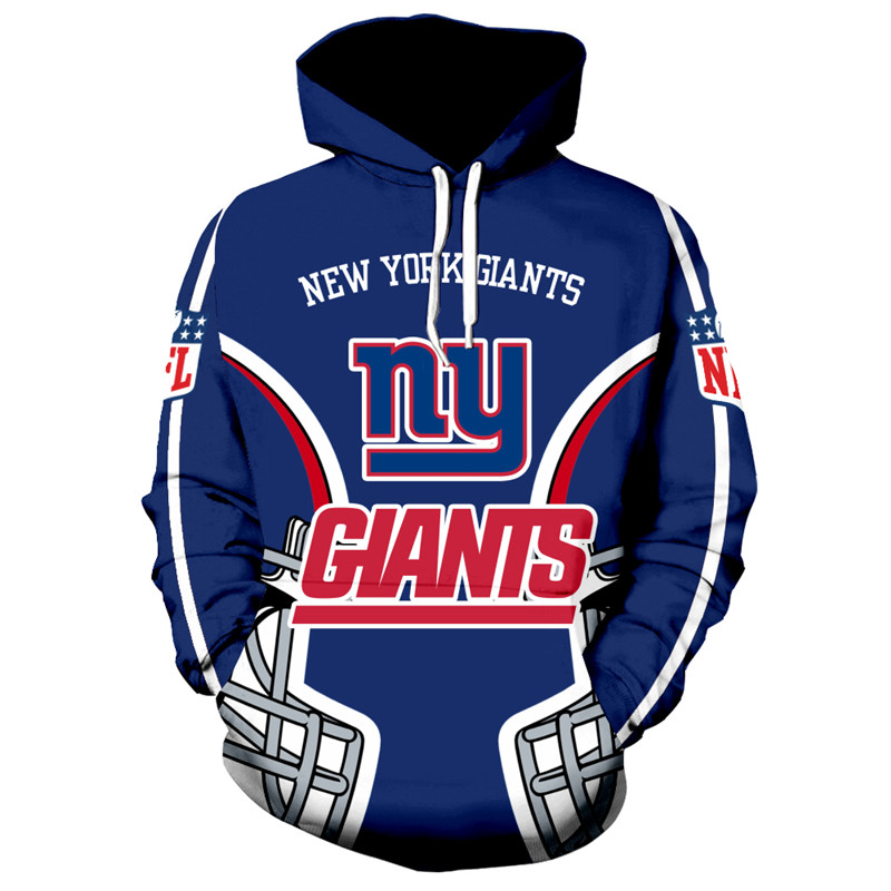 New York Giants Zip Hoodie Pullover Sweatshirt For Fans