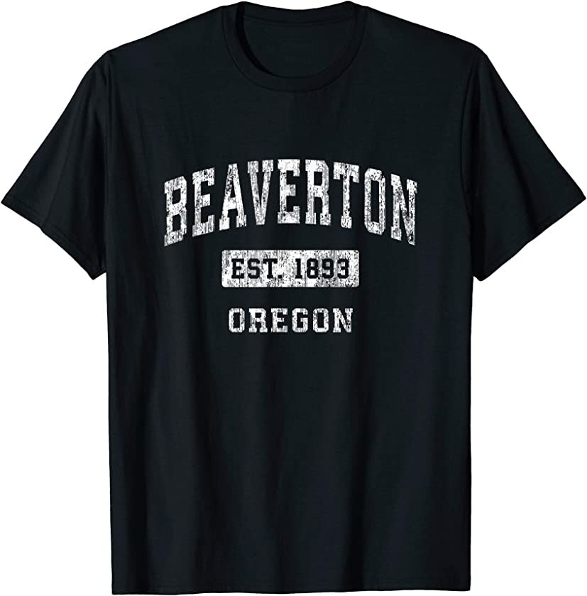 Beaverton Oregon OR Vintage Established Sports Design T-Shirt