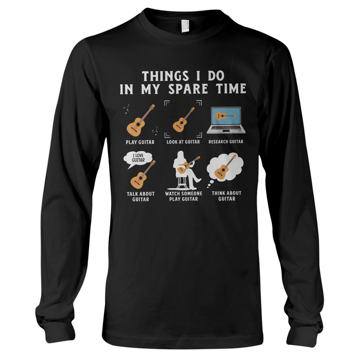 Guitar Lovers Things I Do In My Spare Time Ez12 0210 Long Sleeve T-Shirt