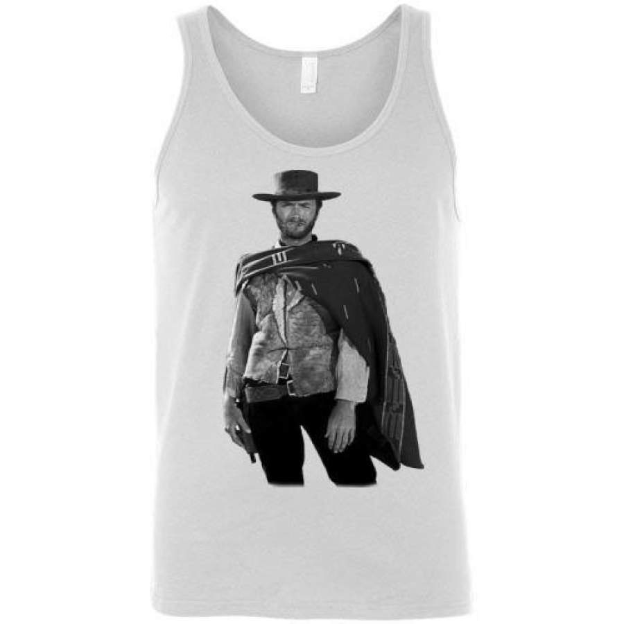 Clint Eastwood – The Man with No Name Spaghetti Western Sergio Leone The Good, the Bad and the Ugly ,v3, Canvas Unisex Tank