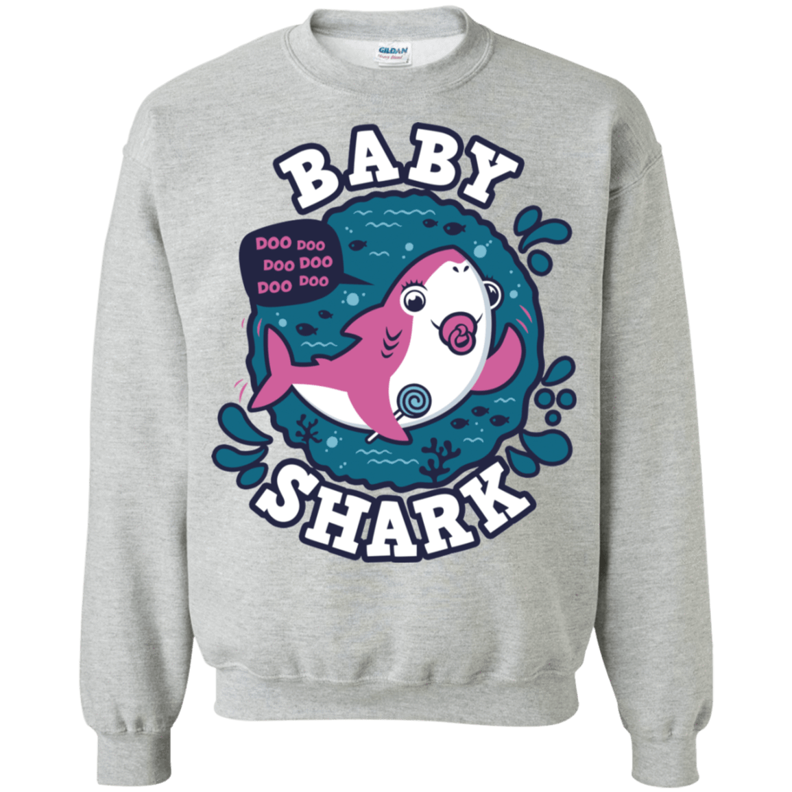 Shark Family Trazo – Baby Girl Chupete Crewneck Sweatshirt