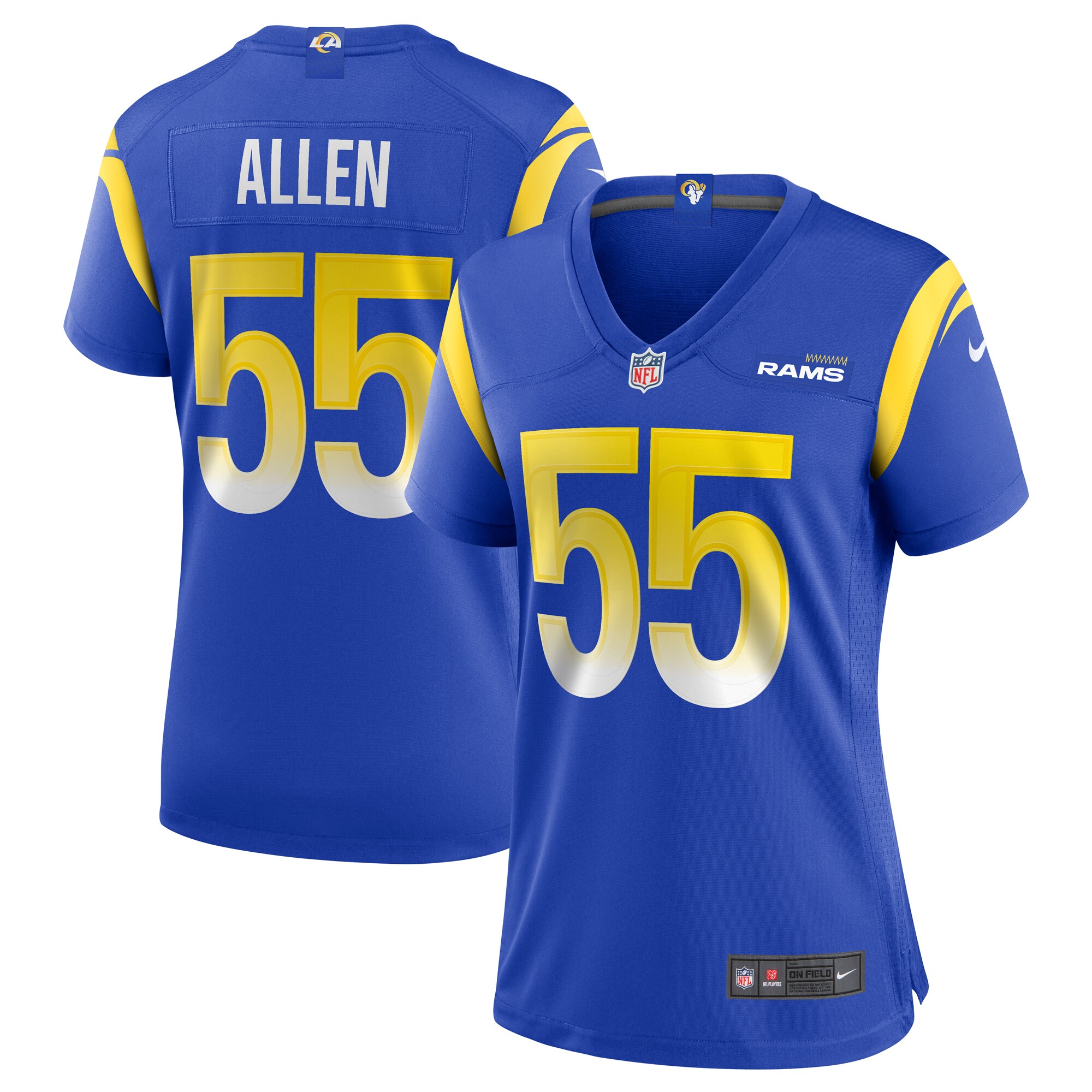 Women’s Los Angeles Rams Brian Allen Royal Game Jersey