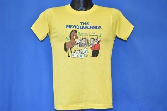 80S Meadowlands Nj Race Track Horse Betting Shirt