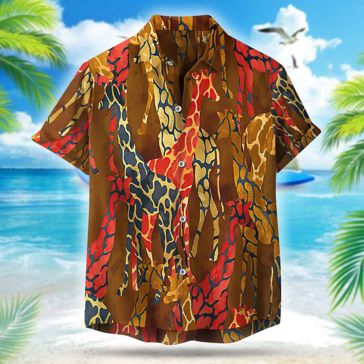 Giraffe Hawaiian Shirt Ha34471