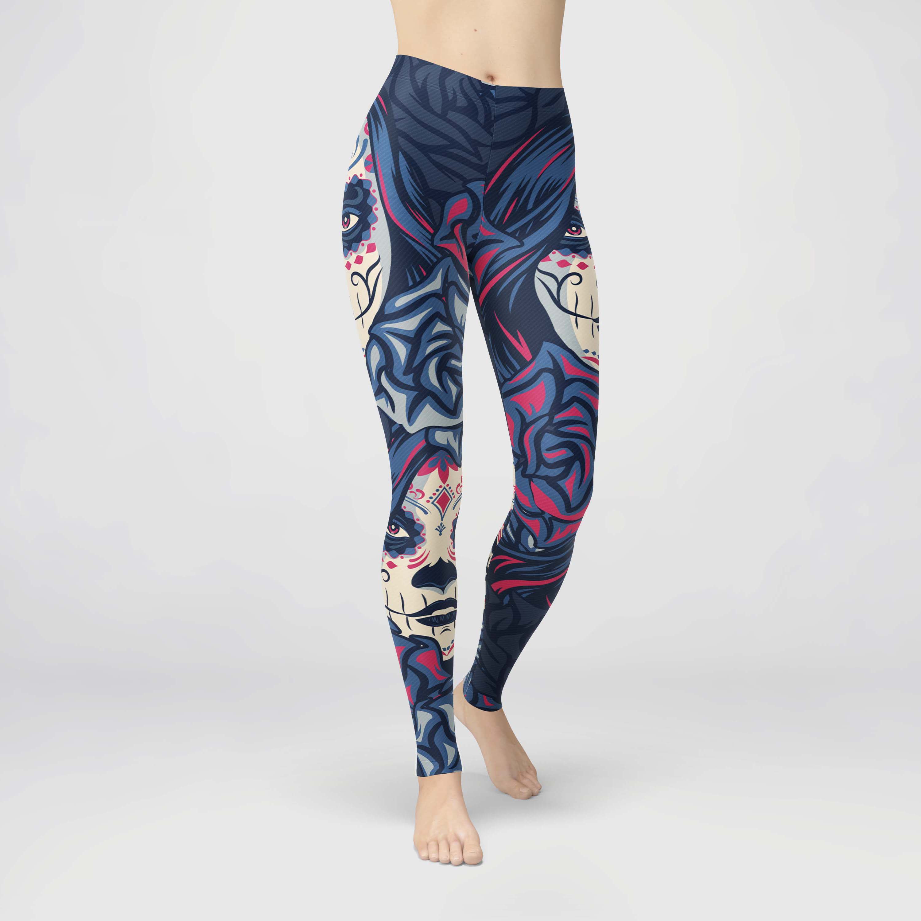 Sugar Skull Lady Women’s Leggings – Skull Art Prints