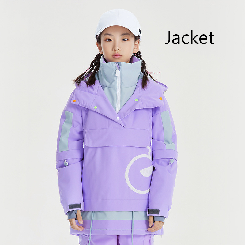 Winter New Children Ski Suit Girls Outdoor Snowboard Jackets Boys Kids Ski Jackets Clothing Tops Hooded Warm Waterproof Overalls alx