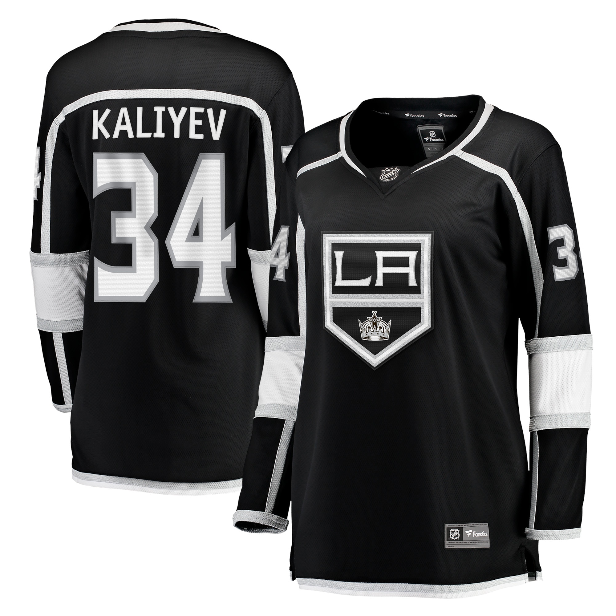 Arthur Kaliyev Los Angeles Kings Branded Women's Home Breakaway Player Jersey – Black